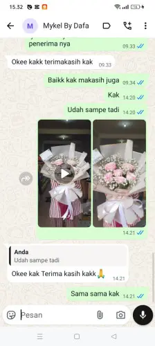 Testimonial Buket Bunga padang